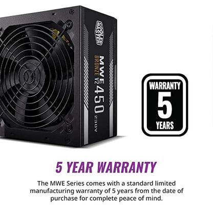 Cooler Master MWE 450W Bronze V2 Non-Modular 80 Plus SMPS Power Supply
