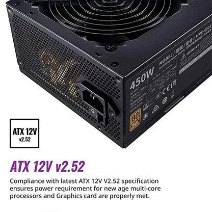 Cooler Master MWE 450W Bronze V2 Non-Modular 80 Plus SMPS Power Supply
