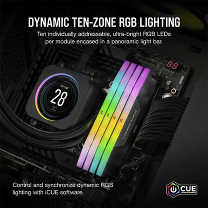 Corsair Vengeance 32GB (2x16GB) DDR5 RAM 7200MHz CL34 RGB Desktop Memory