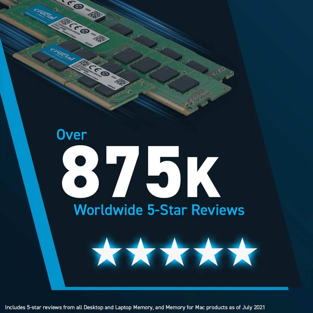 Crucial 16GB DDR5 RAM 4800MHz CL40 Desktop Memory