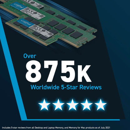 Crucial 16GB DDR5 RAM 4800MHz CL40 Desktop Memory