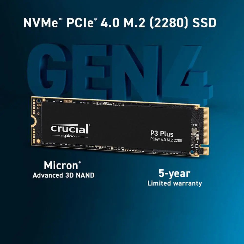 Crucial P3 Plus 4TB M.2 NVMe PCIe 4.0 Internal Solid State Drive