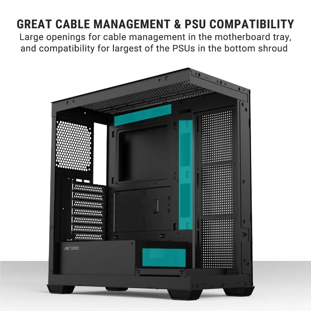 ANT Esports Crystal X7 ARGB ATX with Type-C Gaming Mid Tower Case