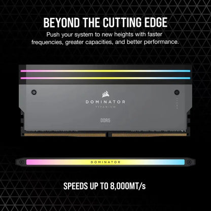 Corsair Dominator Titanium 32GB (2x16GB) DDR5 RAM 6000MHz CL30 Gaming Desktop Memory