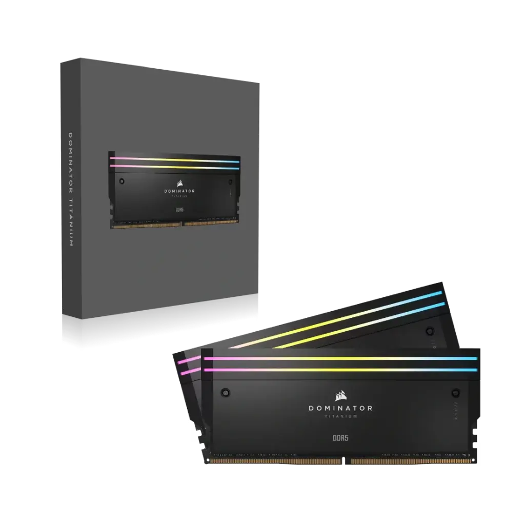 Corsair Dominator Titanium 96GB (2x48GB) DDR5 RAM 6600MHz CL32 Gaming Desktop Memory-Black