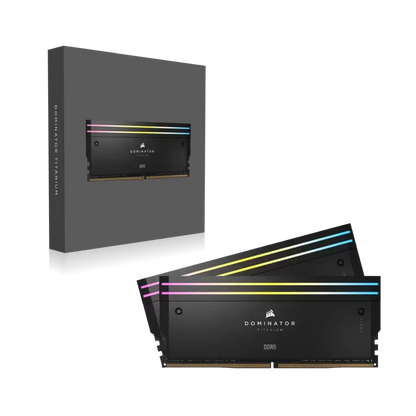 Corsair Dominator Titanium 96GB (2x48GB) DDR5 RAM 6600MHz CL32 Gaming Desktop Memory-Black