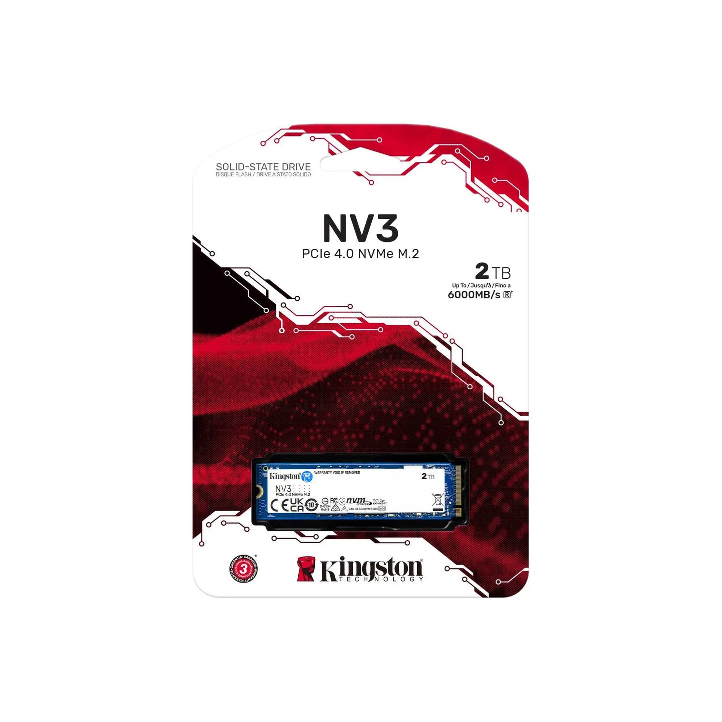 Kingston NV3 2TB M.2 NVMe PCIe Gen 4.0 Internal SSD