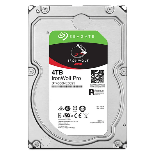 Seagate IronWolf Pro 4TB 3.5" 7200RPM SATA 6Gb/s NAS Internal Hard Disk Drive