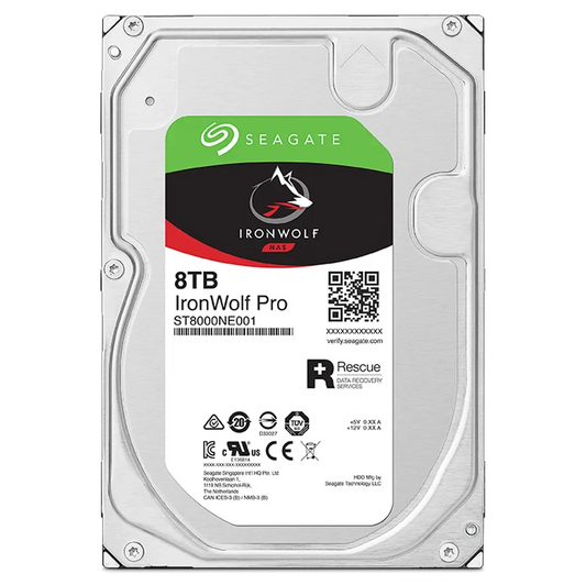 Seagate IronWolf Pro 8TB 3.5" 7200 RPM Enterprise NAS Internal Hard Disk Drive