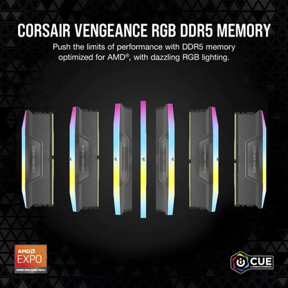 Corsair Vengeance RGB 32GB (16GB x 2) DDR5 RAM 6000MHz CL36 Desktop Memory