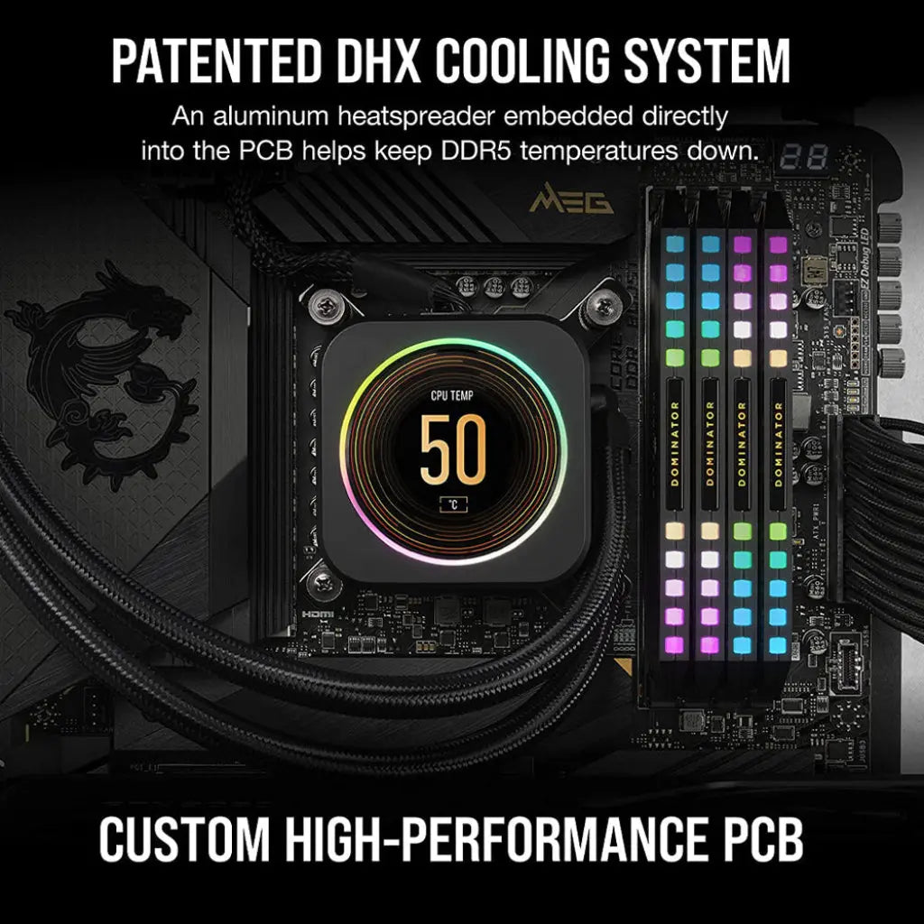 Corsair Dominator Platinum 32GB (2x16GB) DDR5 RAM 7200MHz CL34 RGB Gaming Desktop Memory