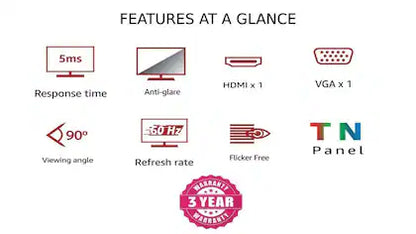 LG ‎19M38HB 19" HD 60Hz TN Panel LED Office Monitor