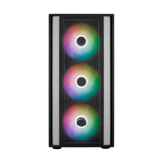Cooler Master MasterBox 600 ARGB E-ATX Tempered Glass Side Panel Mid Tower Gaming Cabinet - Black