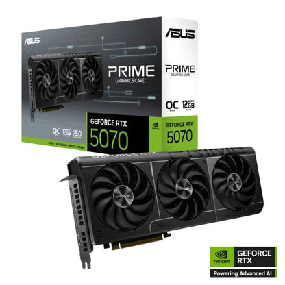 ASUS PRIME GeForce RTX 5070 12GB GDDR7 OC Edition Triple Fan Graphics Card